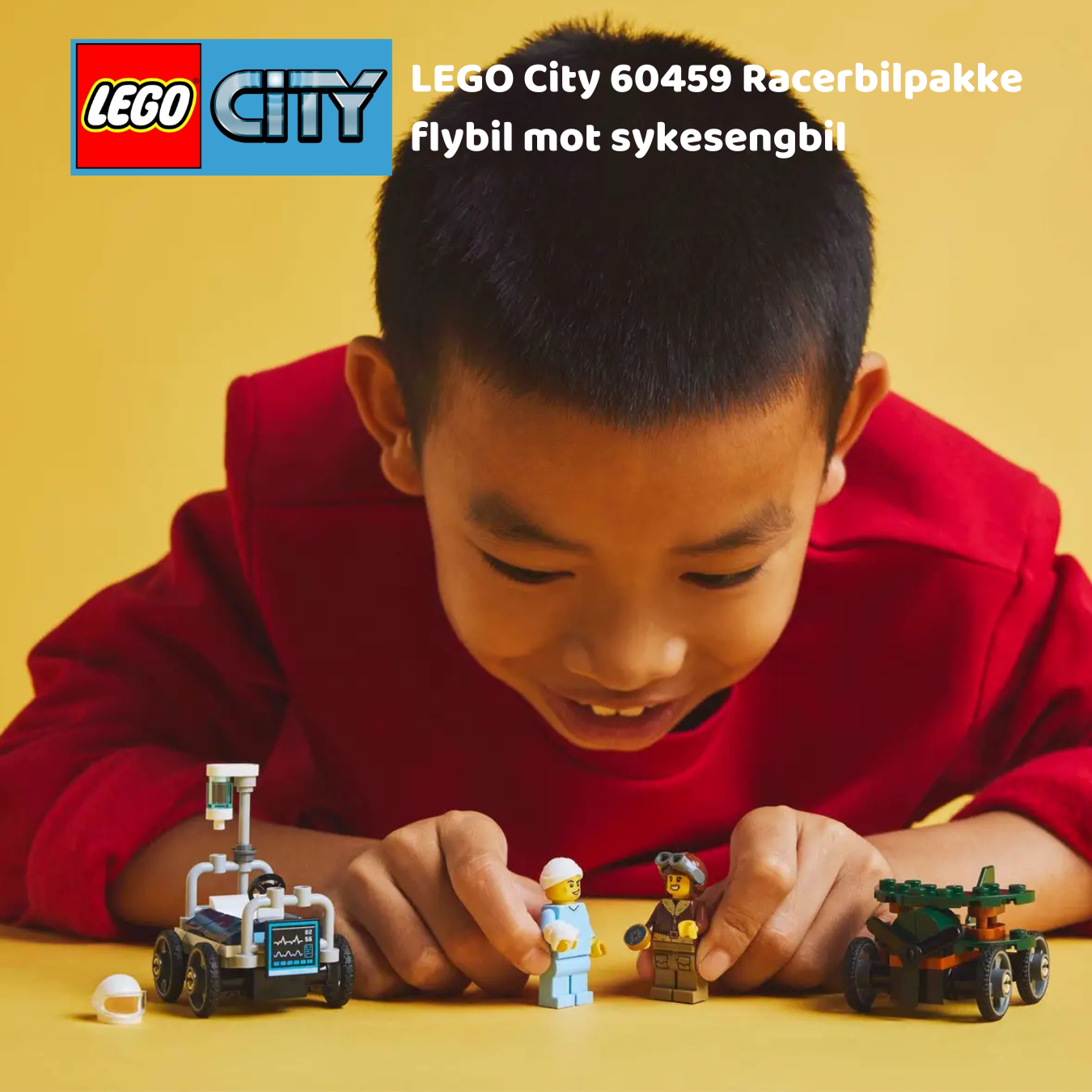 LEGO 60459 Racerbilpakke flybil mot sykesengbil | LEGO City 60459 10 lego 60459 Racerbilpakke flybil mot sykesengbil | LEGO City 60459