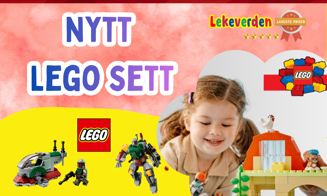 Fargerike LEGO sett for barn og voksne tilgjengelig hos Lekeverden