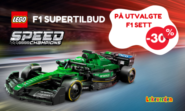 Hjem 19 LEGO Speed Champions Formel 1 biler med detaljerte F1 racing modeller for barn og samlere hos Lekeverden