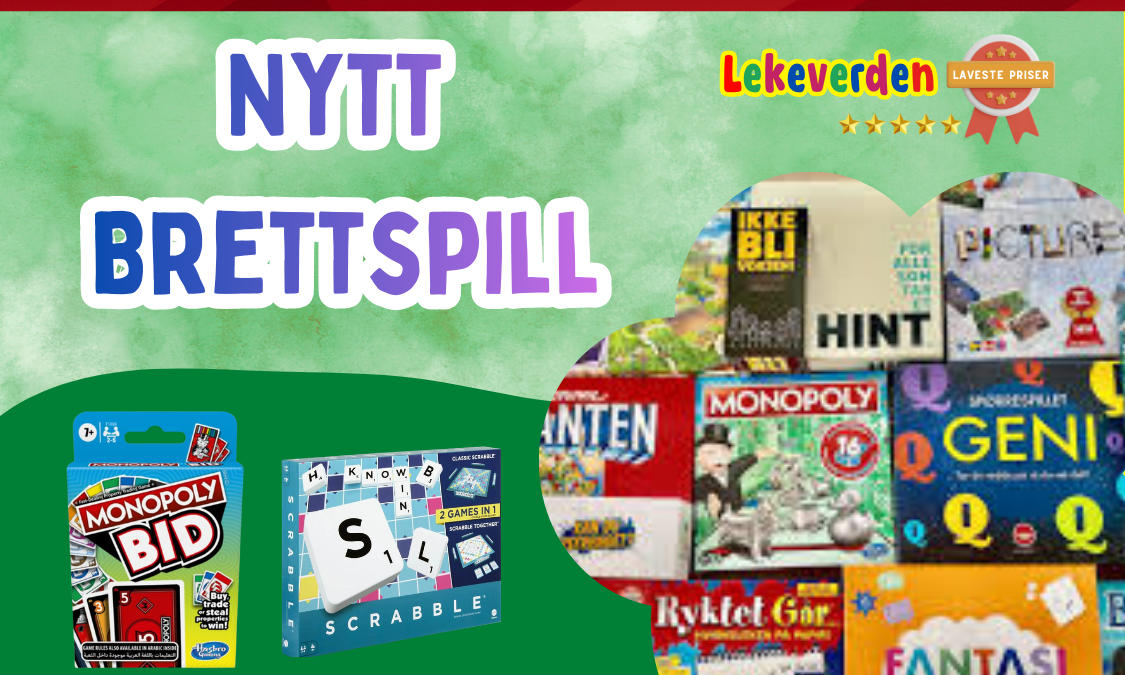 Familievennlige brettspill for barn og voksne hos Lekeverden