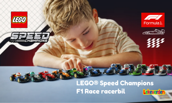 Hjem 17 LEGO Speed Champions Formel 1 biler med detaljerte F1 racing modeller for barn og samlere hos Lekeverden