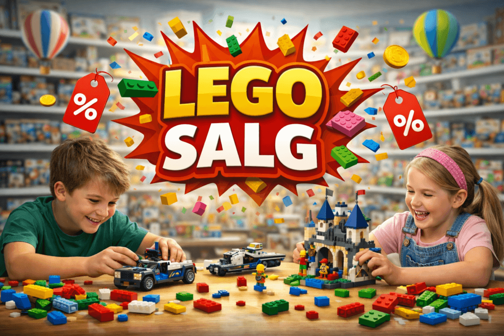 Hjem 66 LEGO salg hos Lekeverden - barn som bygger med LEGO sett på tilbud, kreative byggeklosser og populære LEGO sett til reduserte priser.