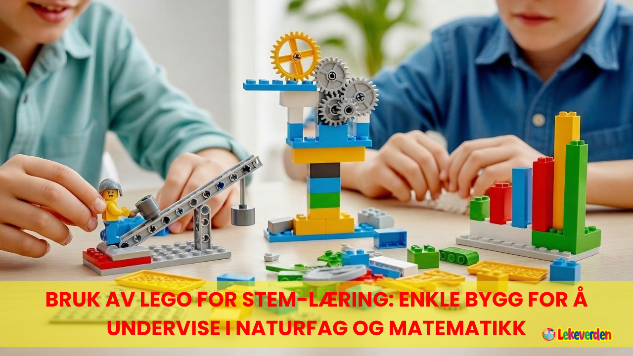 Barn som bruker LEGO-klosser til å bygge en bro mens de måler og tester vekt – en praktisk STEM-læringsaktivitet