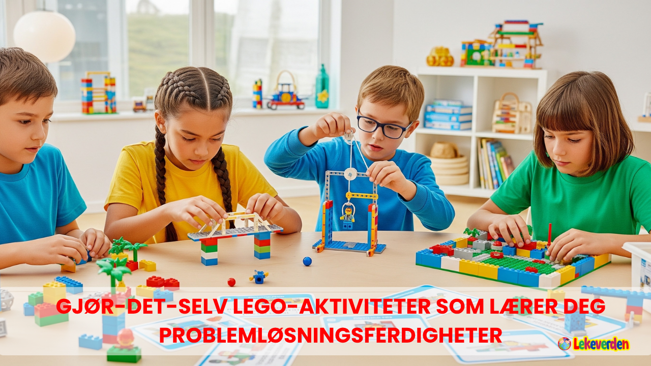 Barn tester en hjemmelaget LEGO-bro ved å plassere lekebiler på den, og lærer strukturell problemløsning gjennom lek