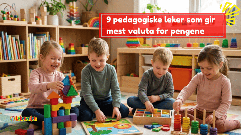 Barn leker med rimelige pedagogiske leker som fremmer kreativitet og læring