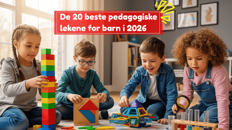 Barn leker med pedagogiske leker som fremmer kreativitet og læring