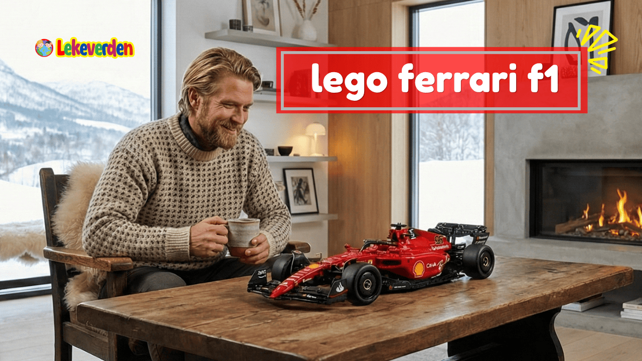 Lego Ferrari F1 racerbil modell med autentiske detaljer og rød design