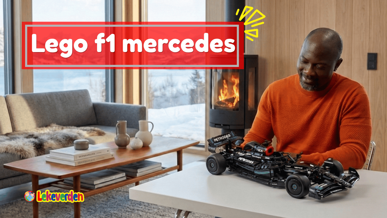 Lego F1 Mercedes-bilmodell med detaljerte racingelementer og autentisk design