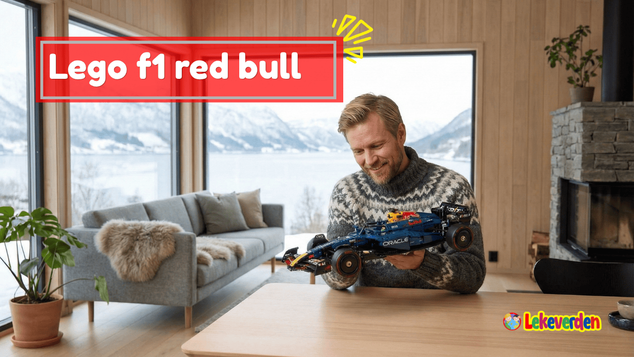 LEGO F1 Red Bull racerbilmodell med autentiske detaljer og teamdesign