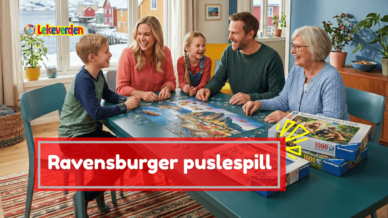 Ravensburger puslespill med detaljerte motiver og presise brikker av høy kvalitet