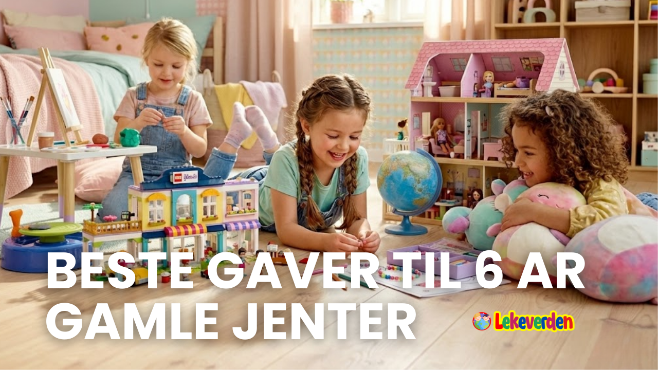 beste gaver til 6 ar gamle jenter - En fornøyd jente som leker med dukker og kreative byggeklosser på rommet sitt