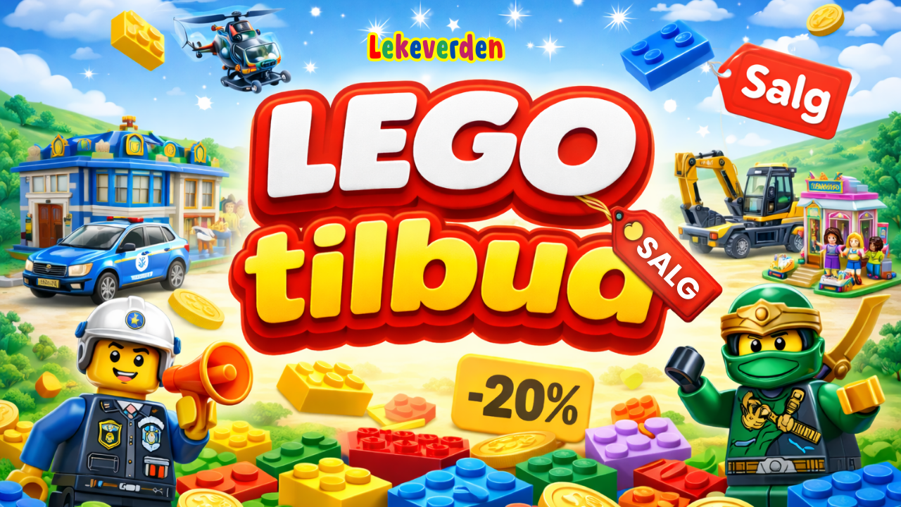 LEGO tilbud i Norge med rabatter på populære LEGO sett som City, Technic og Friends hos Lekeverden
