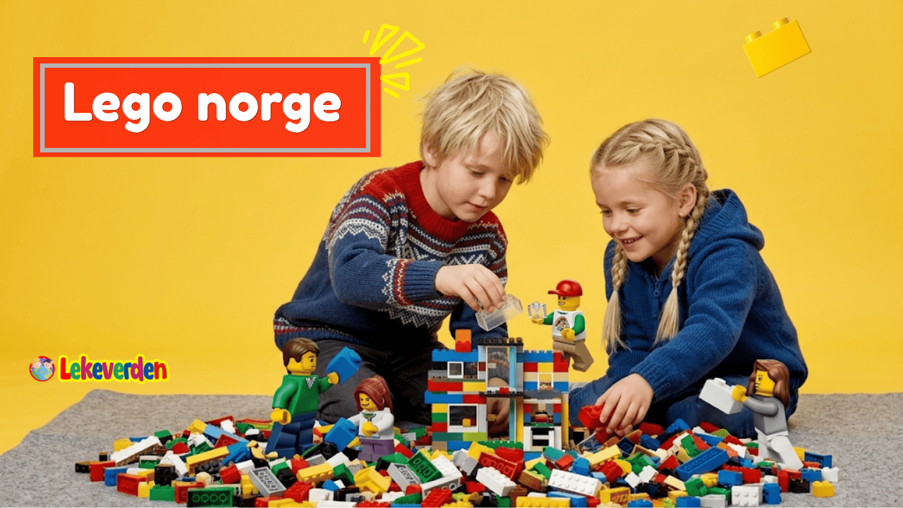 Fargerike Lego Norge byggesett med ulike temaer for barn og voksne
