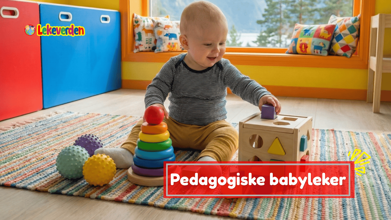 Pedagogiske babyleker som stimulerer babyens sanser, motorikk og tidlige læring