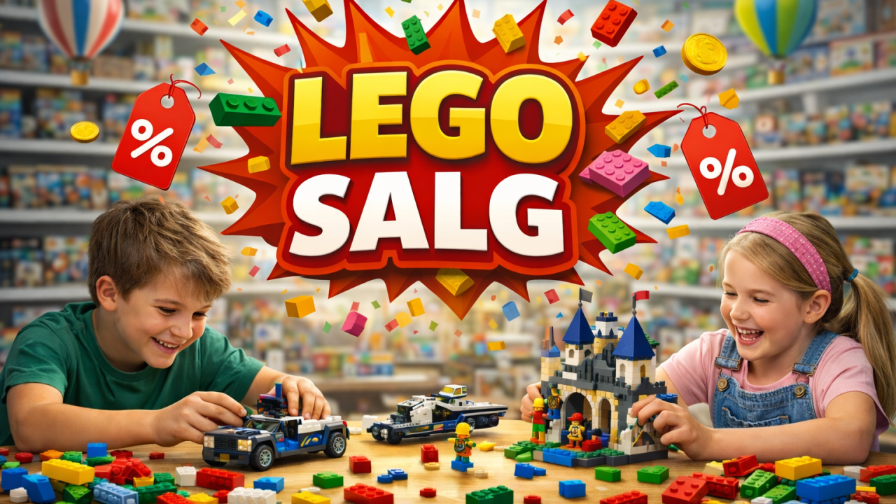 LEGO salg hos Lekeverden - barn som bygger med LEGO sett på tilbud, kreative byggeklosser og populære LEGO sett til reduserte priser.