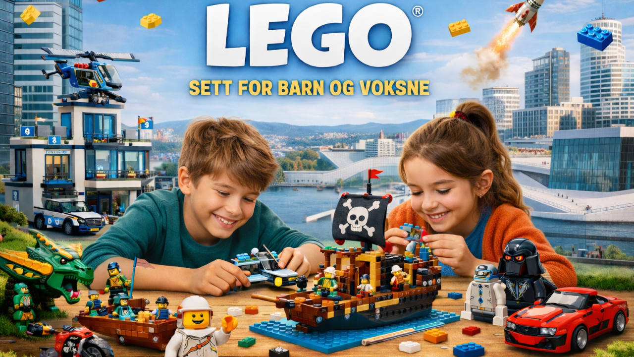 Fargerike LEGO byggesett for barn og voksne med populære LEGO modeller tilgjengelig hos Lekeverden