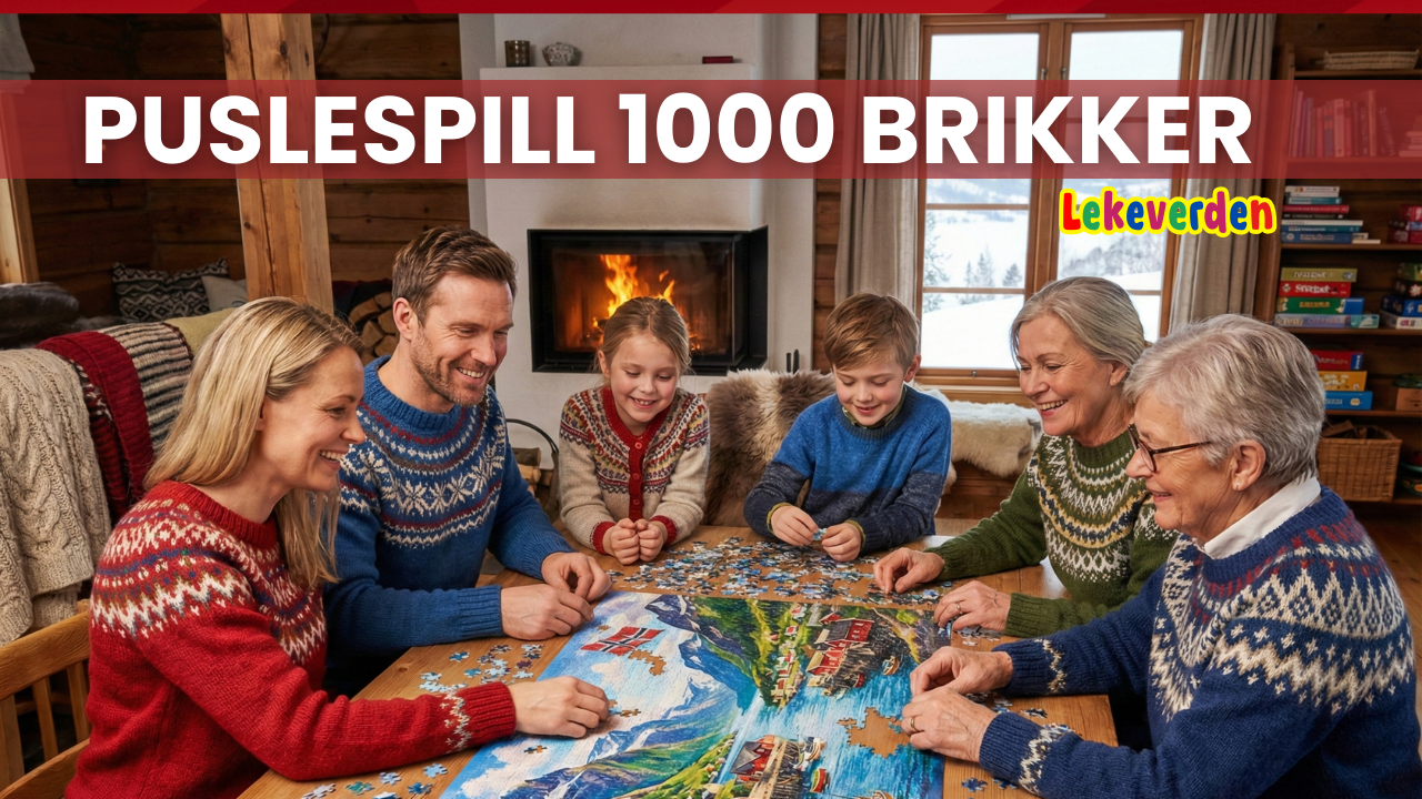 Puslespill 1000 brikker med detaljert motiv perfekt for familiehygge og hjernetrim hos Lekeverden