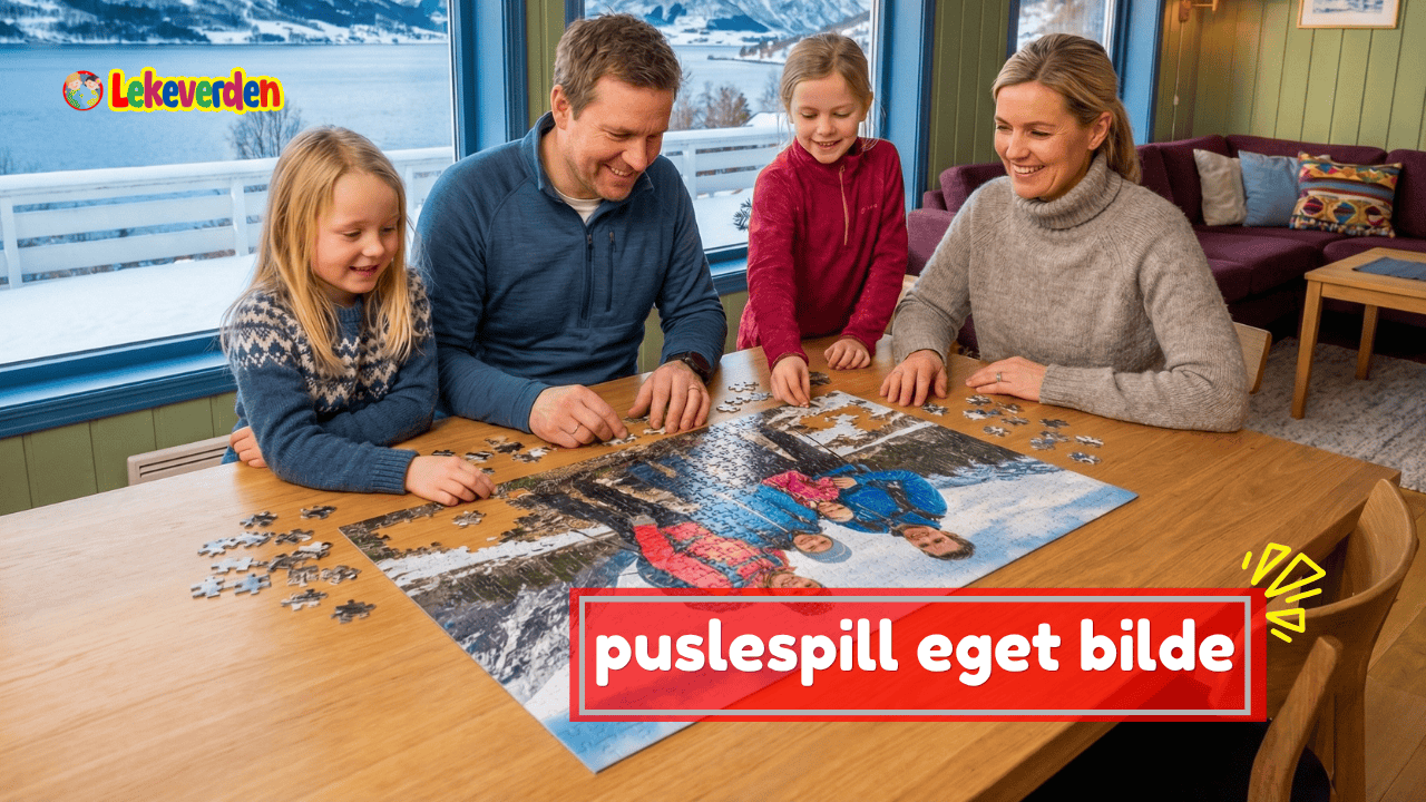 Puslespill med eget bilde tilpasset med personlig foto
